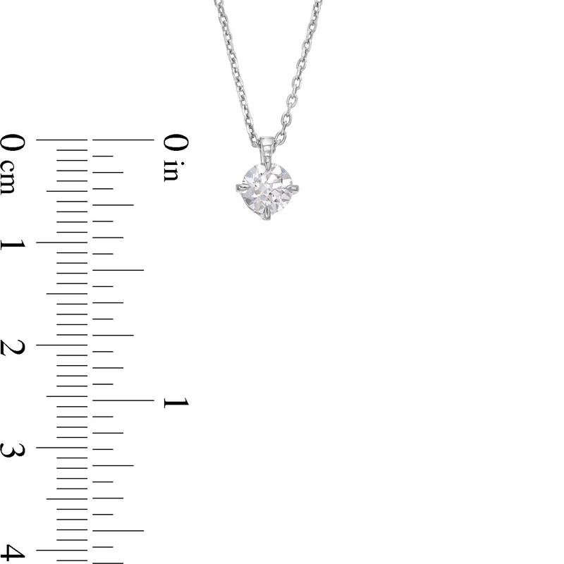 Main Image 4 of 0.50 CT. Certified Diamond Solitaire Pendant in 14K Gold (J/I2)