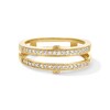 Thumbnail Image 5 of 0.75 CT. T.W. Quad Princess-Cut Diamond Frame Vintage-Style Bridal Set in 10K Gold