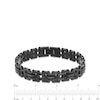 Thumbnail Image 4 of Men's 0.15 CT. T.W. Black Diamond Link Bracelet in Stainless Steel with Black Ion-Plate - 8.5"