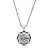 Thumbnail Image 1 of Men's 0.25 CT. T.W. Black Diamond Dragon Head in Stainless Steel and Black Ion-Plate - 24"