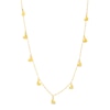 Thumbnail Image 1 of Heart Dangle Station Necklace in Solid 10K Gold