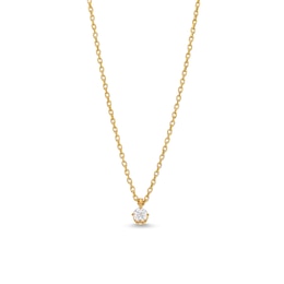 0.10 CT. Diamond Solitaire Pendant in 14K Gold (J/I2)