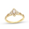 Thumbnail Image 1 of 0.45 CT. T.W. Marquise Diamond Framed Twist Shank Engagement Ring in 10K Gold (I/I2)