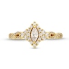 Thumbnail Image 4 of 0.45 CT. T.W. Marquise Diamond Framed Twist Shank Engagement Ring in 10K Gold (I/I2)