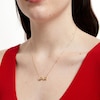 Thumbnail Image 1 of Textured "LOVE" Necklace in Solid 10K Gold