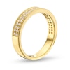 Thumbnail Image 3 of 0.30 CT. T.W. Certified Lab-Created Diamond Double Row Vintage-Style Band in 10K Gold (F/SI2)
