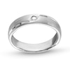 Thumbnail Image 1 of Ladies' 0.04 CT. Diamond Solitaire Satin Band in 10K White Gold