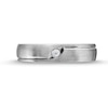 Thumbnail Image 4 of Ladies' 0.04 CT. Diamond Solitaire Satin Band in 10K White Gold