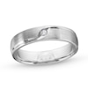 Thumbnail Image 1 of 0.05 CT. Diamond Solitaire Satin Band in 10K White Gold
