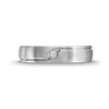 Thumbnail Image 3 of 0.05 CT. Diamond Solitaire Satin Band in 10K White Gold