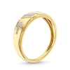 Thumbnail Image 3 of 0.07 CT. T.W. Diamond Slanted Double Cross Band in 10K Gold