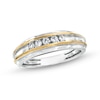 Thumbnail Image 0 of Men's 0.25 CT. T.W. Canadian Certified Diamond Five Stone Band in 14K Two-Tone Gold (I/I1)