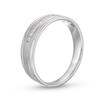 Thumbnail Image 3 of Men's 0.25 CT. T.W. Square-Cut Diamond Milgrain Edge Band in 10K White Gold