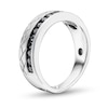 Thumbnail Image 1 of Men's 0.45 CT. T.W. Black Diamond Tread Pattern Band in 10K White Gold