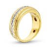 Thumbnail Image 3 of 0.50 CT. T.W. Diamond Milgrain Edge Tread Pattern Band in 10K Gold