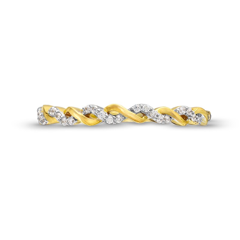 0.08 CT. T.W. Diamond Cascading Braid Band in 10K Gold