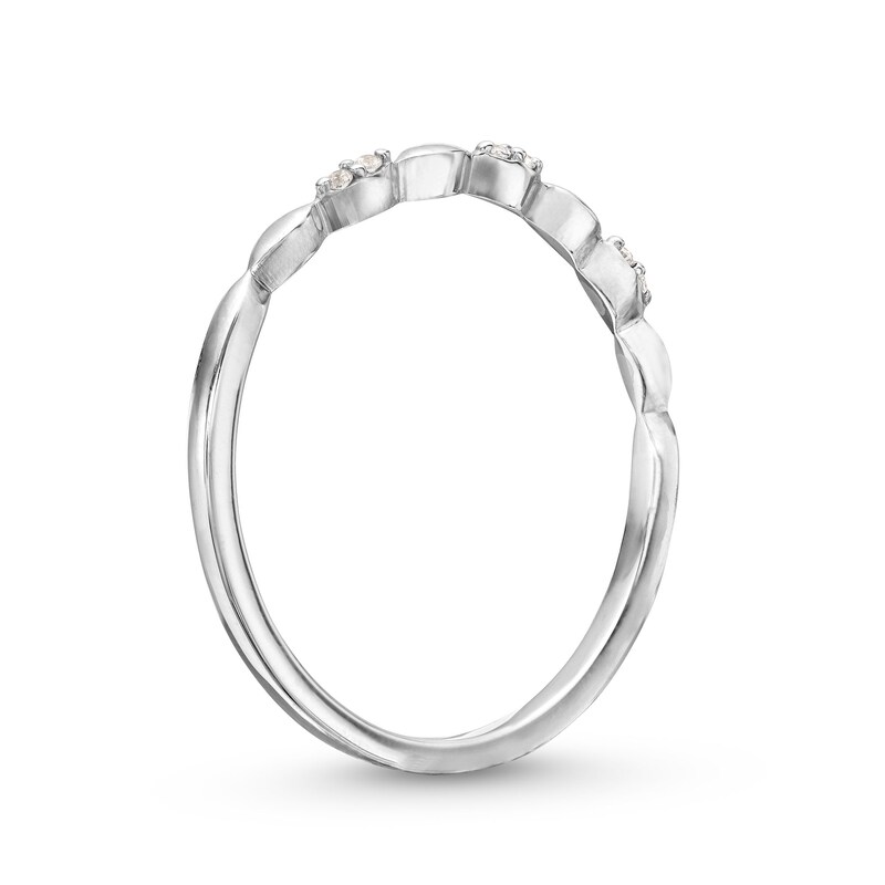 Diamond Accent Marquise Band in 10K White Gold|Peoples Jewellers