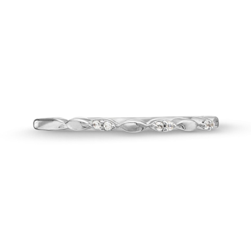 Diamond Accent Marquise Band in 10K White Gold