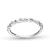 Thumbnail Image 1 of 0.08 CT. T.W. Diamond Cascading Braid Band in 10K White Gold