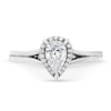 Thumbnail Image 3 of 0.75 CT. T.W. Pear-Cut Diamond Frame Engagement Ring in 14K White Gold (I/I1)