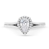 Thumbnail Image 4 of 0.75 CT. T.W. Pear-Cut Diamond Frame Engagement Ring in 14K White Gold (I/I1)