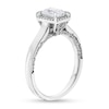 Thumbnail Image 2 of 1.00 CT. T.W. Emerald-Cut Diamond Frame Engagement Ring in 14K White Gold (I/I1)