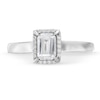 Thumbnail Image 3 of 1.00 CT. T.W. Emerald-Cut Diamond Frame Engagement Ring in 14K White Gold (I/I1)