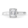 Thumbnail Image 4 of 1.00 CT. T.W. Emerald-Cut Diamond Frame Engagement Ring in 14K White Gold (I/I1)
