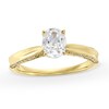 Thumbnail Image 1 of 1.00 CT. T.W. Oval-Cut Diamond Frame Engagement Ring in 14K  Gold (I/I1)