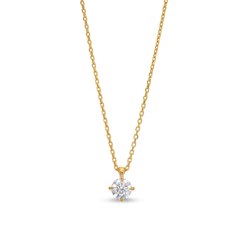 Main Image 1 of 0.50 CT. Certified Diamond Solitaire Pendant in 14K Gold (J/I2)