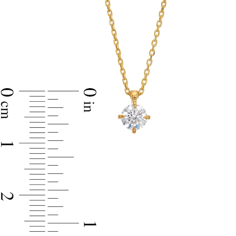 Main Image 4 of 0.50 CT. Certified Diamond Solitaire Pendant in 14K Gold (J/I2)