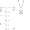 Thumbnail Image 4 of Trouvaille Collection 0.50 CT. DeBeers®-Graded Princess-Cut Diamond Solitaire Pendant in 14K White Gold (F/I1)