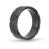 Thumbnail Image 2 of Men's 8.0mm Wedding Band in Black Tungsten with Black Carbon Fibre Inset - Size 10