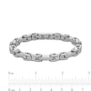Thumbnail Image 4 of Men's 0.25 CT. T.W. Diamond Stirrup Link Bracelet in Stainless Steel - 8.5"