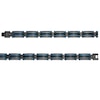 Men's Bar Link Bracelet in Black and Blue Ion-Plated Stainless Steel - 8.5"