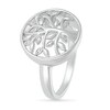 Thumbnail Image 2 of Diamond Accent Tree of Life Circle Ring in Sterling Silver