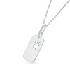Thumbnail Image 2 of Diamond Accent Paw Print Cutout Dog Tag Pendant in Sterling Silver