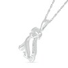 Thumbnail Image 2 of Diamond Accent Dog Outline Pendant in Sterling Silver