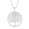 Thumbnail Image 0 of Diamond Accent Tree of Life Circle Pendant in Sterling Silver