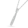 Thumbnail Image 2 of Diamond Accent Elongated Teardrop Pendant in Sterling Silver