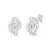 Thumbnail Image 1 of Diamond Accent Bypass Frame Stud Earrings in Sterling Silver