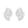 Thumbnail Image 3 of Diamond Accent Bypass Frame Stud Earrings in Sterling Silver