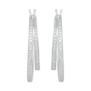 Diamond Accent Split Double Row Hoop Earrings in Sterling Silver