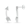 Thumbnail Image 2 of Diamond Accent Arrow Stud Earrings in Sterling Silver