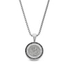 Thumbnail Image 1 of Men's 0.25 CT. T.W. Diamond Saint Christopher Medallion in Stainless Steel - 24"