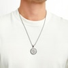 Thumbnail Image 2 of Men's 0.25 CT. T.W. Diamond Saint Christopher Medallion in Stainless Steel - 24"