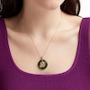 Thumbnail Image 2 of Jade Dragon Open Circle Frame Pendant in 14K Gold
