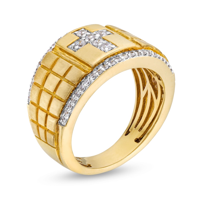 Men's 0.45 CT. T.W. Diamond Cross Ring in 10K Gold|Peoples Jewellers