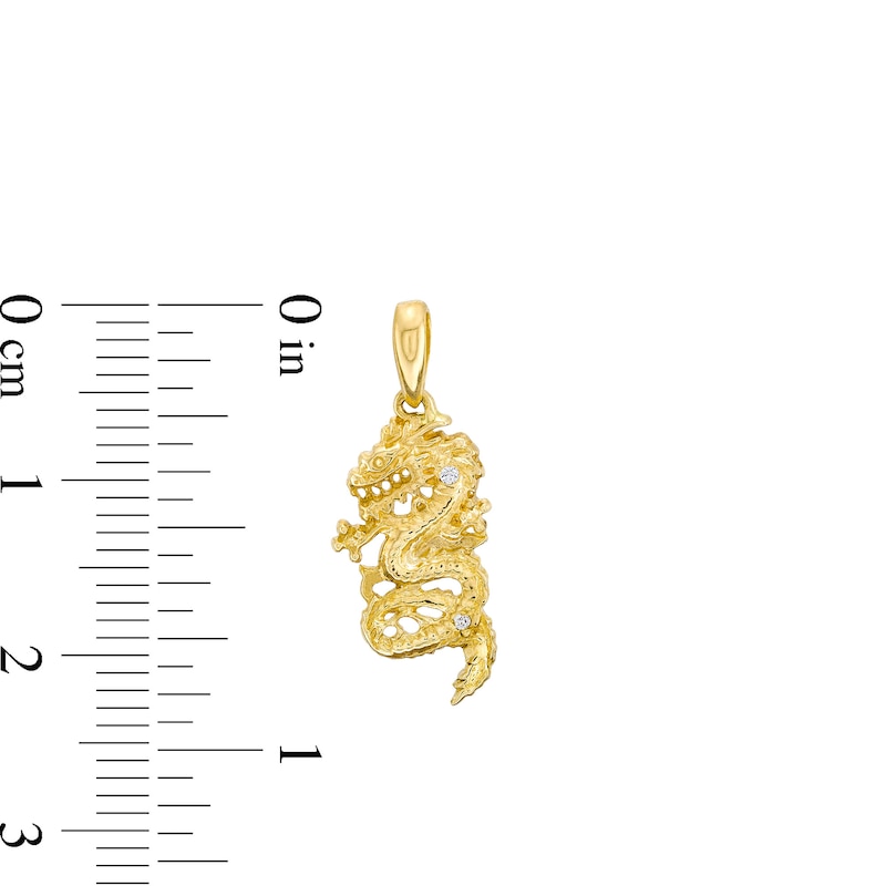Main Image 2 of Dragon Necklace Charm in 10K Gold