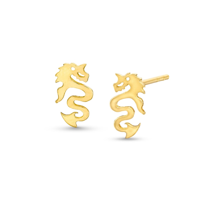 Dragon Stud Earrings in 10K Gold|Peoples Jewellers